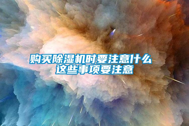 購買除濕機(jī)時(shí)要注意什么 這些事項(xiàng)要注意