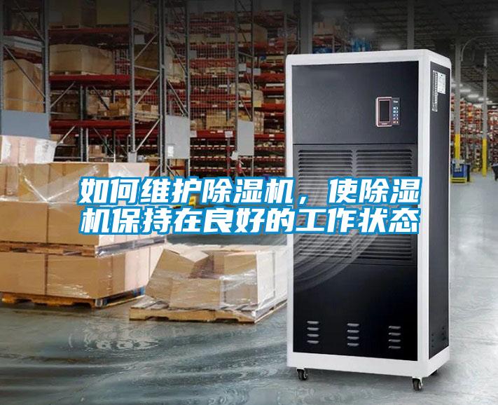 如何維護除濕機，使除濕機保持在良好的工作狀態