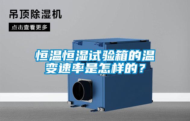 恒溫恒濕試驗箱的溫變速率是怎樣的？