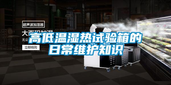 高低溫濕熱試驗箱的日常維護(hù)知識
