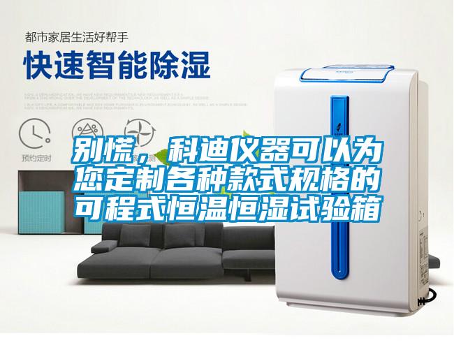 別慌，科迪儀器可以為您定制各種款式規(guī)格的可程式恒溫恒濕試驗箱