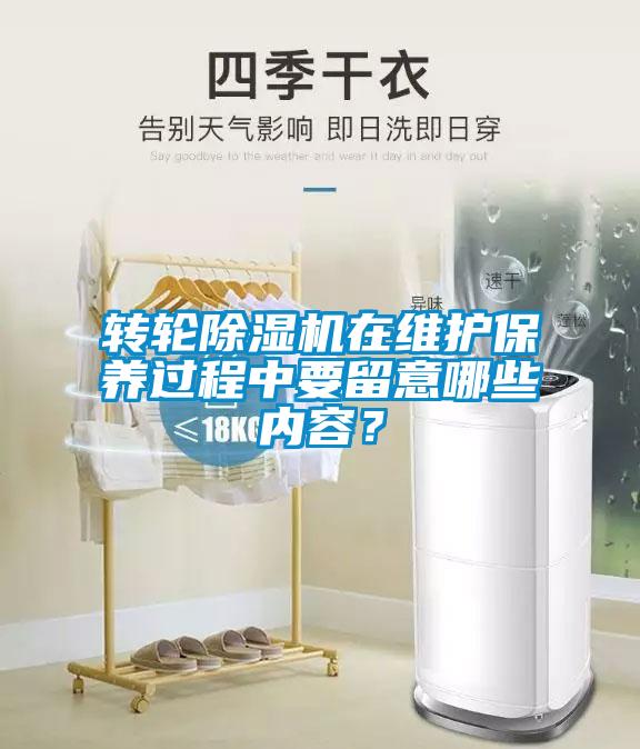 轉輪除濕機在維護保養(yǎng)過程中要留意哪些內容？