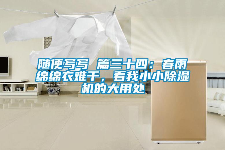 隨便寫(xiě)寫(xiě) 篇三十四：春雨綿綿衣難干，看我小小除濕機(jī)的大用處
