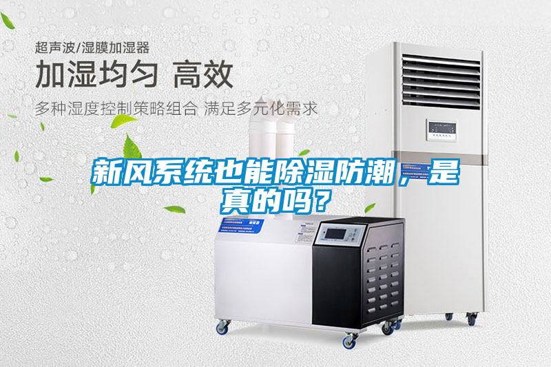 新風系統也能除濕防潮，是真的嗎？