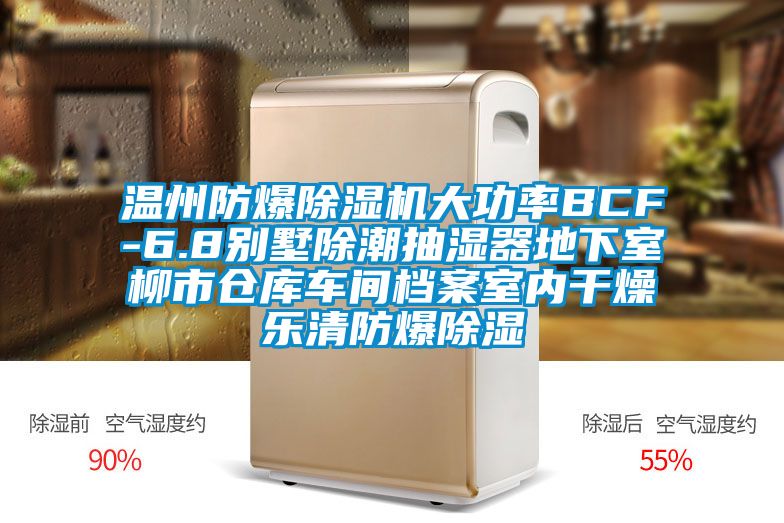 溫州防爆除濕機大功率BCF-6.8別墅除潮抽濕器地下室柳市倉庫車間檔案室內(nèi)干燥樂清防爆除濕
