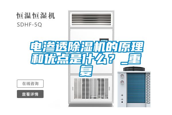 電滲透除濕機的原理和優(yōu)點是什么？_重復